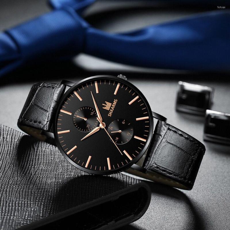 

Wristwatches Fashion Men Luxury Watches Male Leather Strap Watch Mens Business Military Sport Quartz For Gift Relogio Masculino