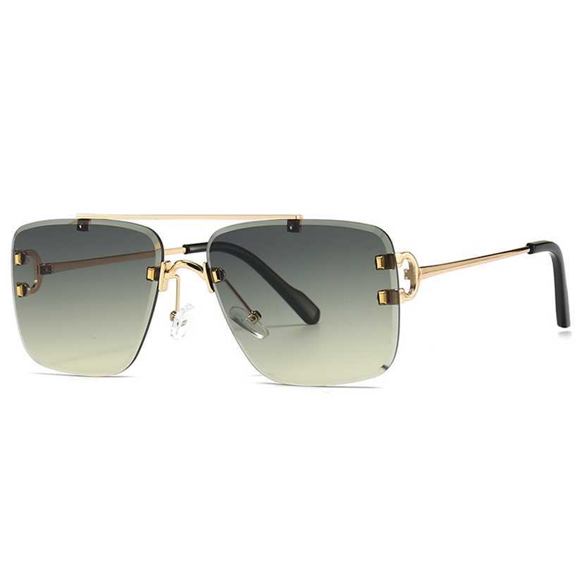 

Sunglasses 2023 new 3040 fashion men's and women's square metal double beam sunglasses