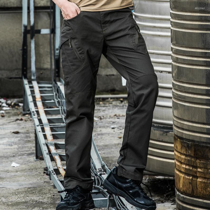 

Men's Pants Tactical Men Plus Size S-6XL Multi Pocket Outdoor Hiking Casual Sweatpants Camouflage Army Military Cargo Trousers Male, X9 khaki