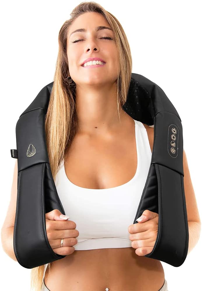 

InvoSpa Shiatsu Back Shoulder and Neck Massager with Heat - Deep Tissue Kneading Pillow Massage - Back Massager Shoulder Massag