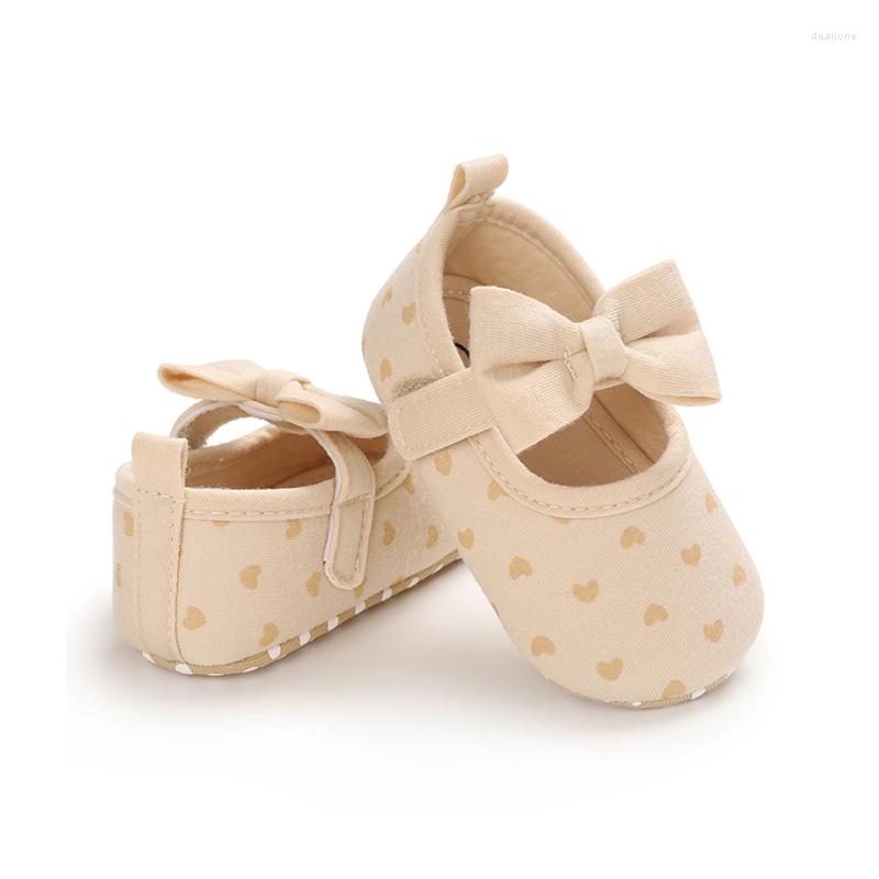 

Athletic Shoes Toddler Baby Girl Soft Cotton Princess Bow Bandage Infant Prewalker Born, Love pattern
