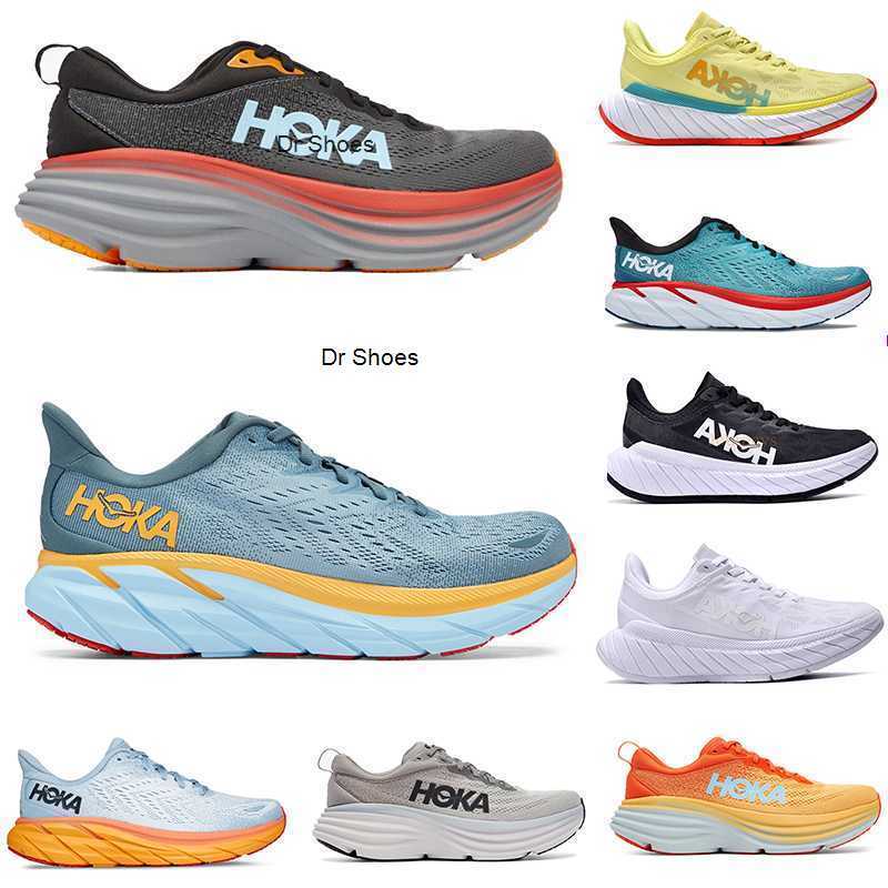 

Hoka One Bondi 8 Casual Shoes mens Hokas sneakers Clifton 8 Carbon x 2 sneaker Triple black White Goblin Blue Lilac Amber Yellow Designer, #5- triple black