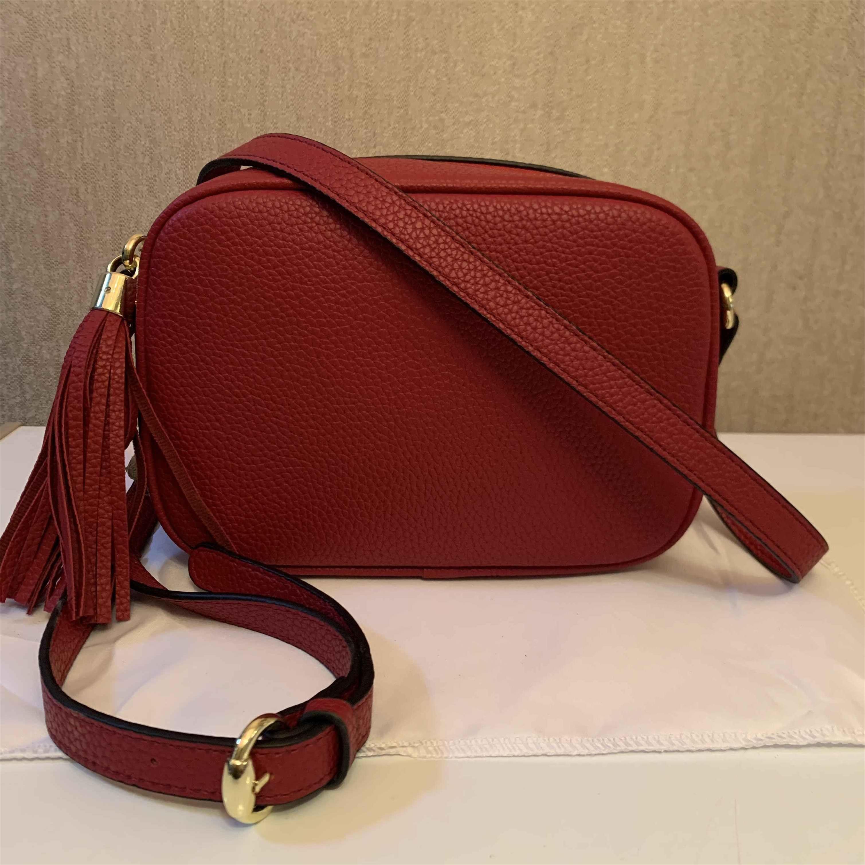 

Cross Body 2022 Top Quality Handbags Wallet womens luxurys Handbag bag designers Women Handbags Crossbody Soho Disco Shoulder Bag Fringed Messenger Bags, Red