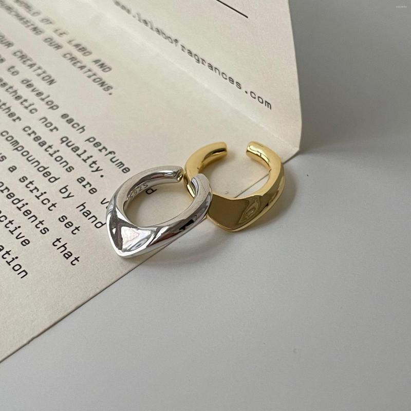 

Backs Earrings ONLY 1PC Authentic 925 Sterling Silver Gllossy Irregular Geometric Ear-Bone Cuff Clip (No Pierced) C-C830