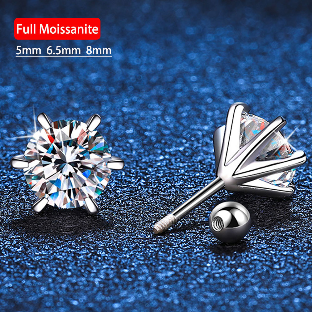 

Charm Serenity Day Sixclaw D Color 124 Carat Screw Earring S925 Sterling Silver Plate Pt950 Stud Jewelry For Wholesale 230313