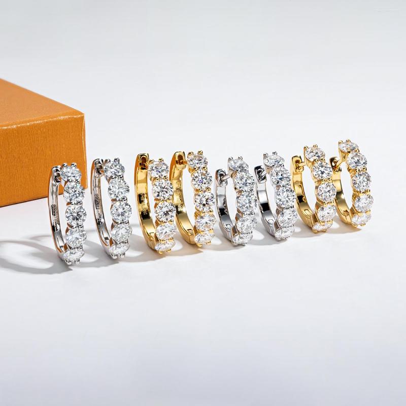 

Hoop Earrings 4mm 3cttw D Color Moissanite Solid 925 Sterling Silver With GRA Certifacate Jewelry Wholesale