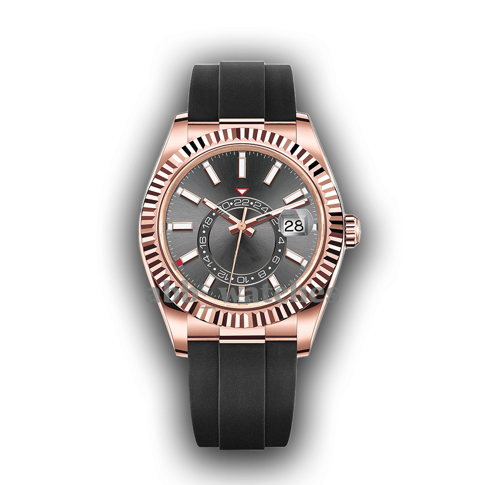 

abb_watches Mens Watch Automatic Mechanical SKY Watches Modern Business Wristwatch Round Stainless Steel Rubber Watch Luxury Limited Butterfly Day Date Watches, Tool