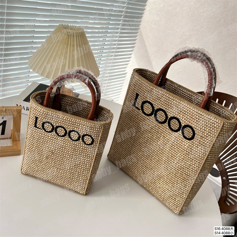

Designer Straw Handbags Mens Totes Woman Raffia Crochet Purse Luxury Tote Basket Bags 2 Size Summer Beach Shopping Bag Lo Bucket Bag 23ss, Small