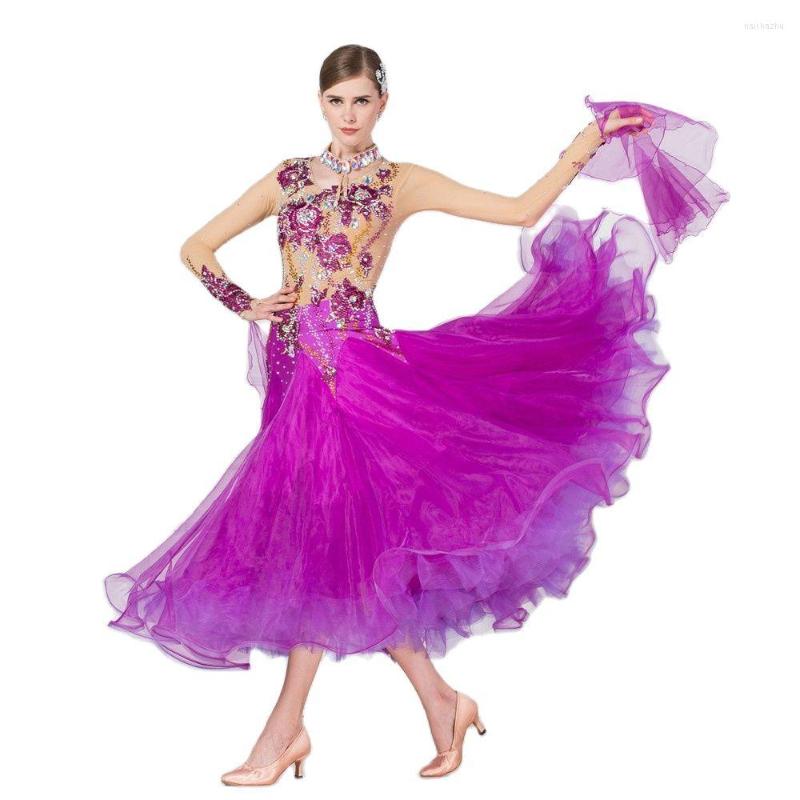 

Stage Wear B-16470 Standard Ballroom Dance Competition Dresses Rhinestone Costumes For Women Waltz Modern Costume, Picture shown