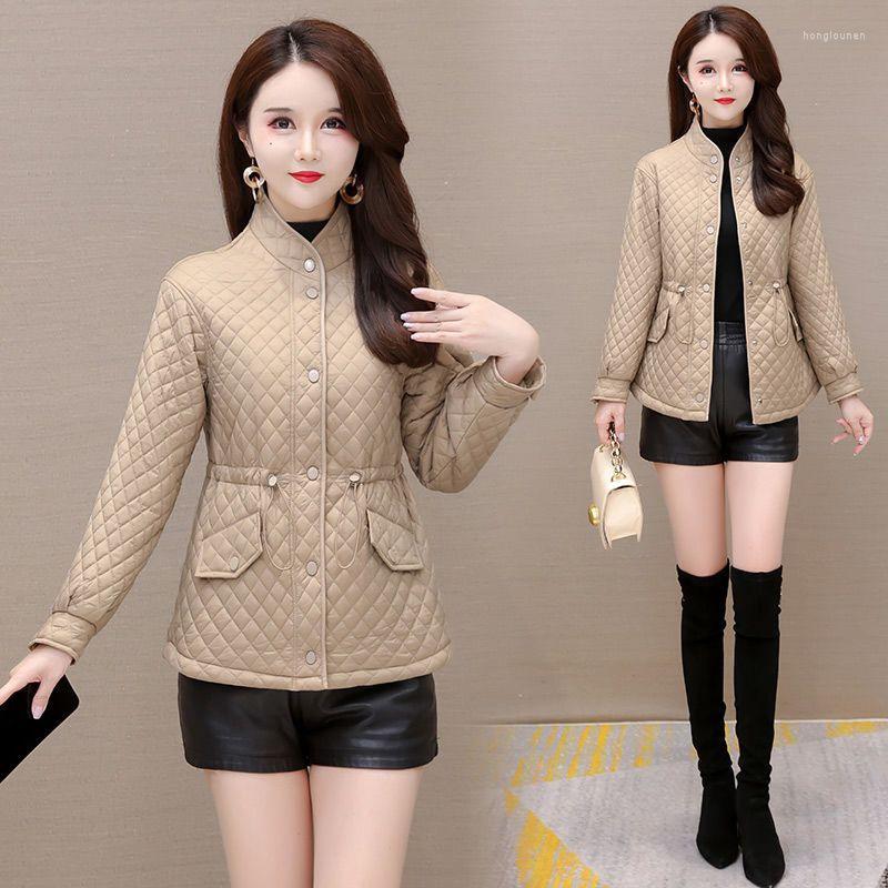 

Women's Trench Coats Women Jackets 2023 Autumn Winter Middle-aged Mother Thin Long-sleeved Cotton-padded Tops Female Parkas Basic Outerwear, Grey