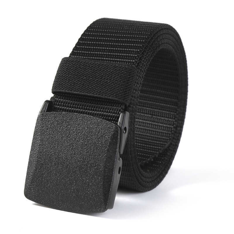 

Anti-allergy Waist Belts for Men and Women - Moisture-wicking, Iron-free Nylon & Canvas Sports Belt with Metal-Free Buckle - Perfect for Outdoor and Casual Wear, Black