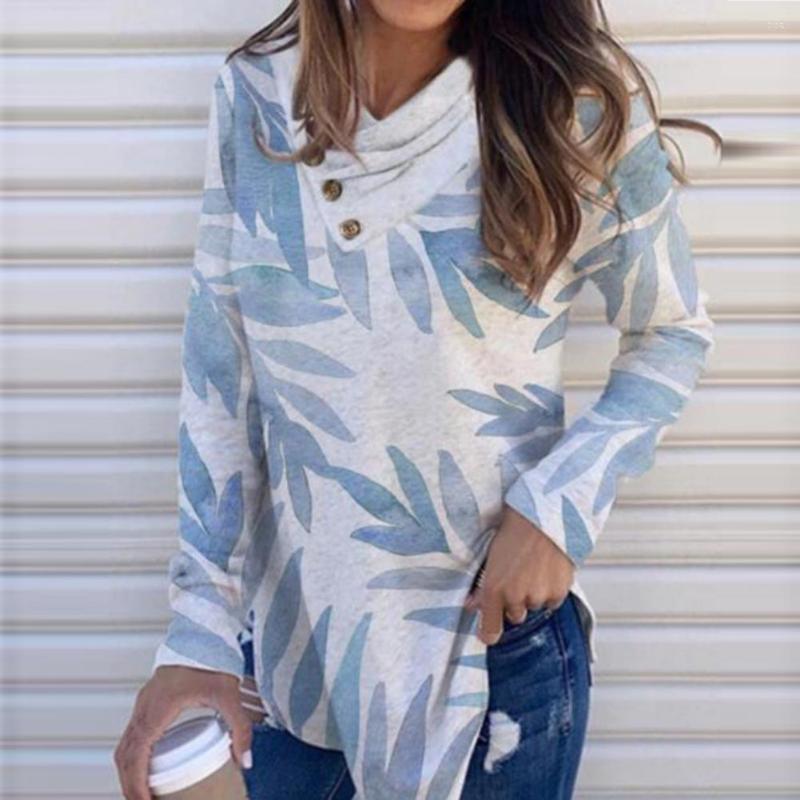 

Women's Polos Women Vintage Blouses V Neck Shirt Top Floral Print Casual Pullover Base For Dating Dailywear Office, White