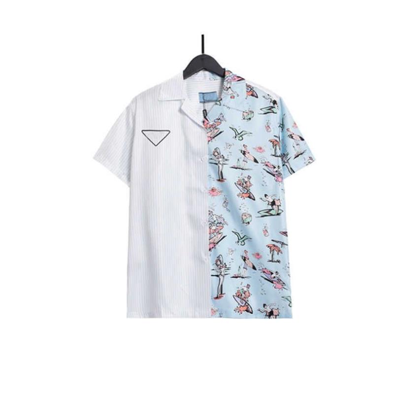 

T Shirts Designer Shirt Mens Button Up Shirts print bowling shirt Hawaii Floral Casual Shirts Men Slim Fit Short Sleeve Dress Hawaiian Xmtm, Customize