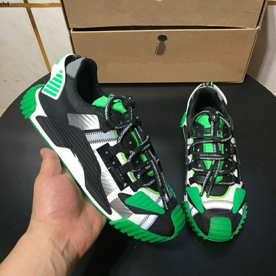 

Fashion Best Top Quality real leather Handmade Multicolor Gradient Technical sneakers men women famous shoes Trainers size35-46 M KJK rh40000011