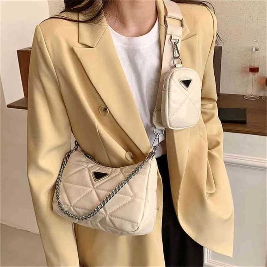 

handbag 2023 Fashion women's bag leather quality Handbag Version Ling Lattice Strap Leather Diagonal Span Bag, White8