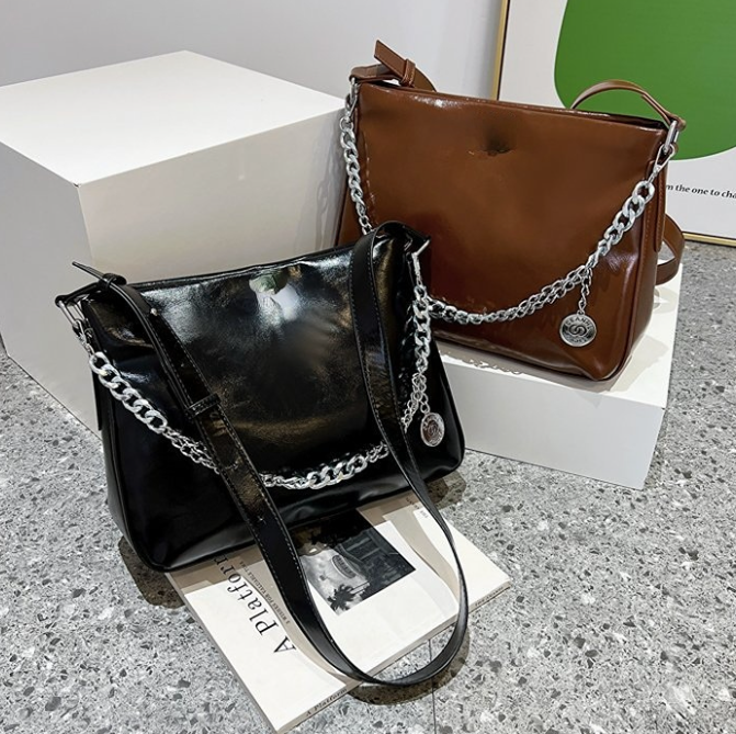 

Chain Shoulder Bucket Bag Niche Design Tote Bag Large Capacity Women's Bags Handbag, 31*23*10cm