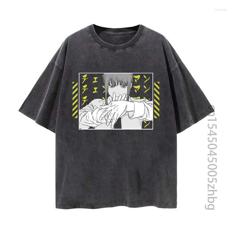 

Women' T Shirts Chain Saw Man Makima Anime Woman Shirt Streetwear Harajuku Vintage Distressed Tshirt Manga Graphic Men Tops Tees, 100400