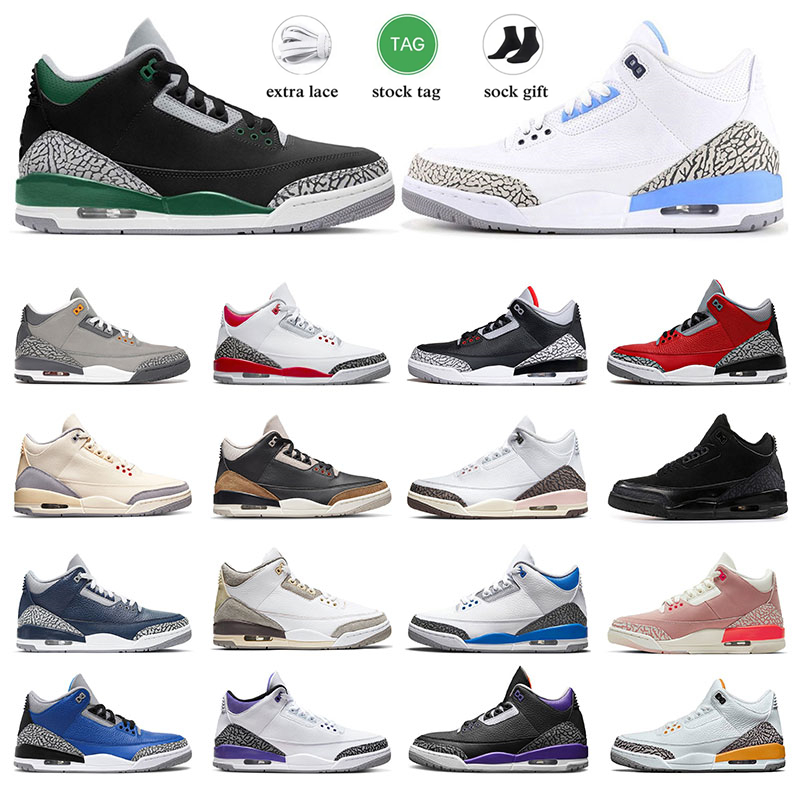 

Basketball Shoes 3 Jumpman Men Sports Sneakers 3s Cardinal Red Dark Iris Neapolitan Pine Green White Cement Fragment Rust Pink Georgetown Women Mens Trainers, 30