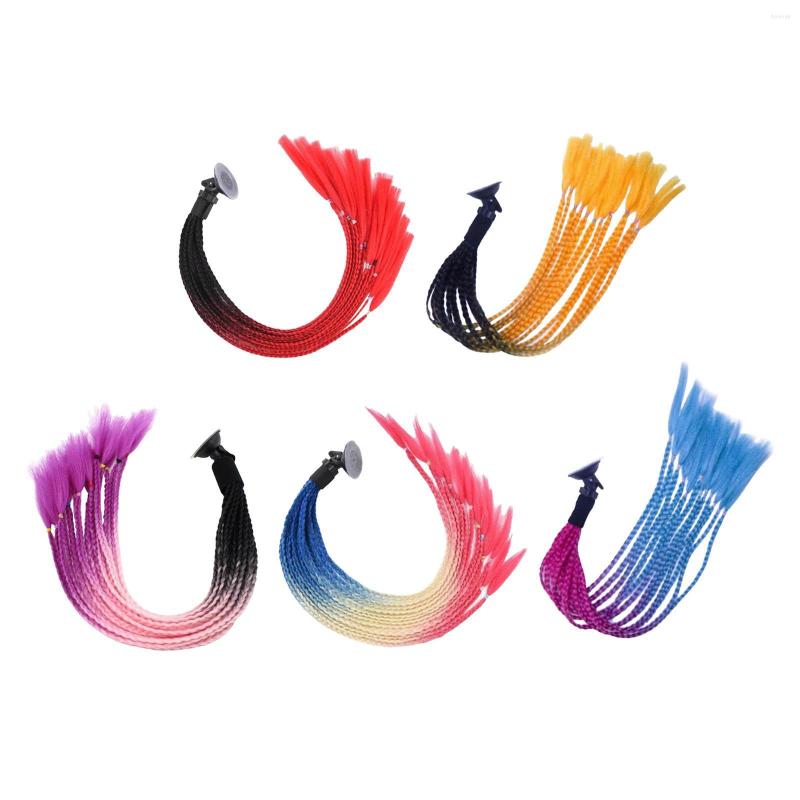 

Motorcycle Helmets Helmet Pigtails Braids Curly Hair Dreadlocks Ponytail Braid For Womens, Black red