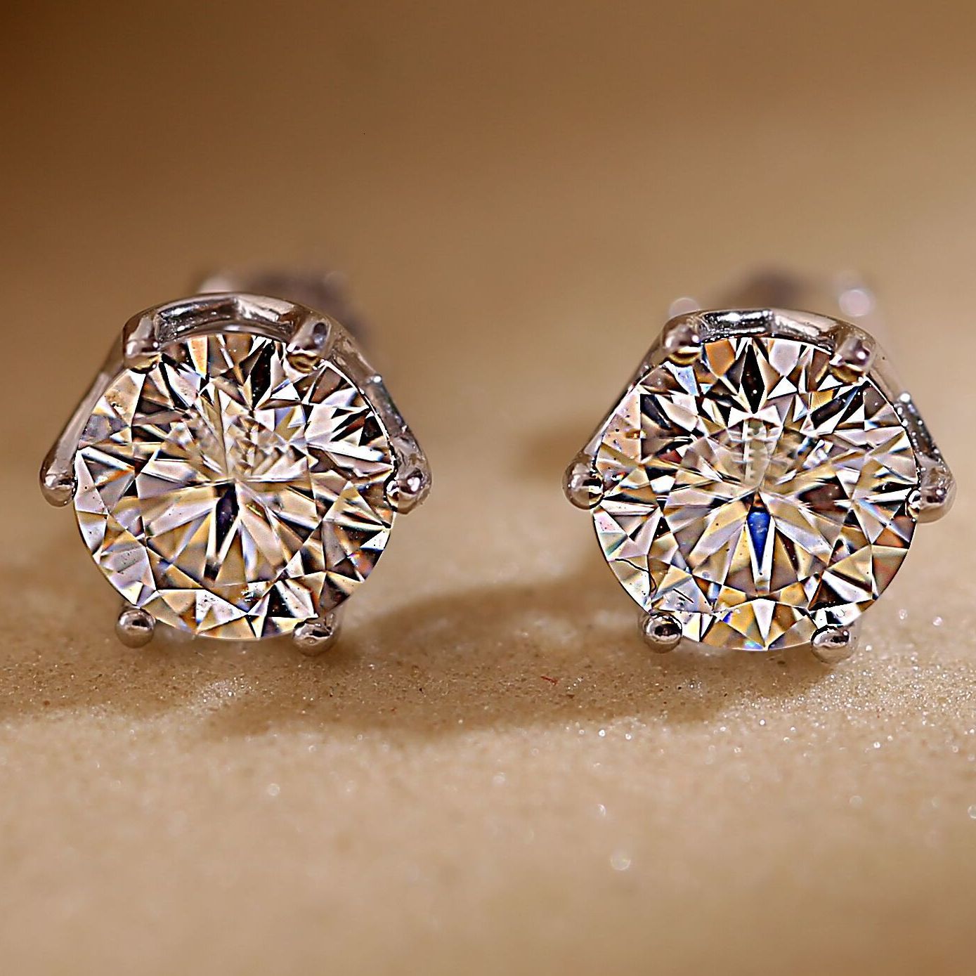 

Charm Earrings Stud for Women 925 Sterling Silver Ear Studs Fashion Wedding Lab Created Diamond Jewelry 230313