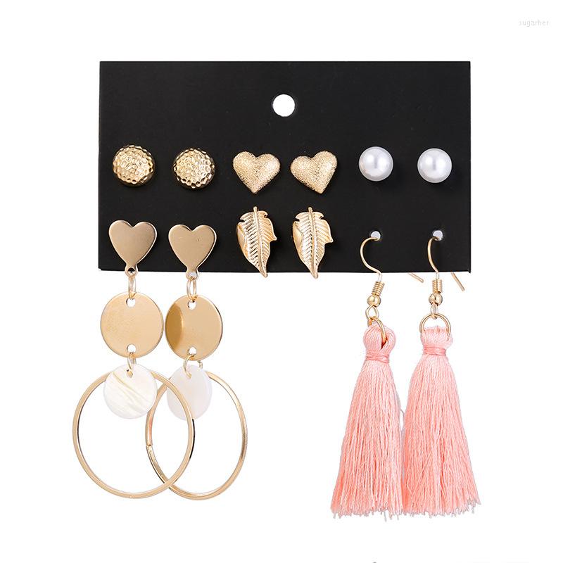 

Stud Earrings Cute Set For Children Women Star Heart Shape Ear Jewelry Drop