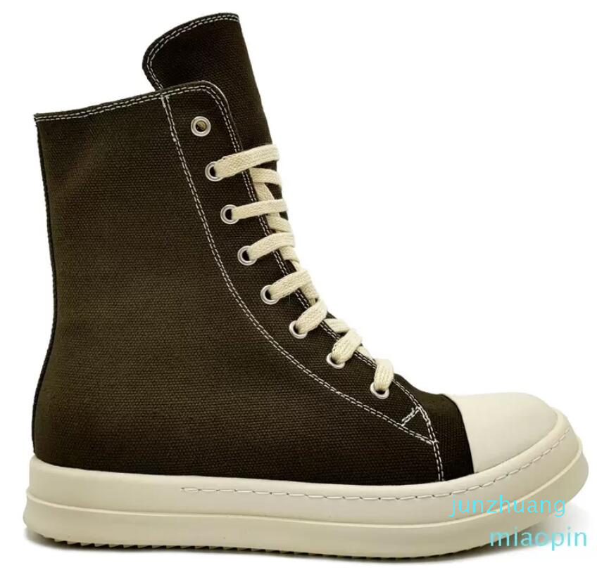 

Dress Shoes Rick Black Thick Bottom Increase Dark Owens Mens Canvas Casual Short Boots Female Board Retro Dissol shoe 052