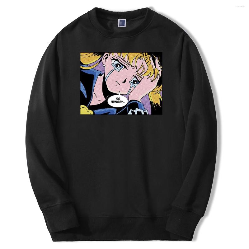

Men' Hoodies 2023 Spring Autumn Casual Japan Style Harajuku Sweatshirts Fleece Tops Fashion Girl Anime Sweatshirt, Black