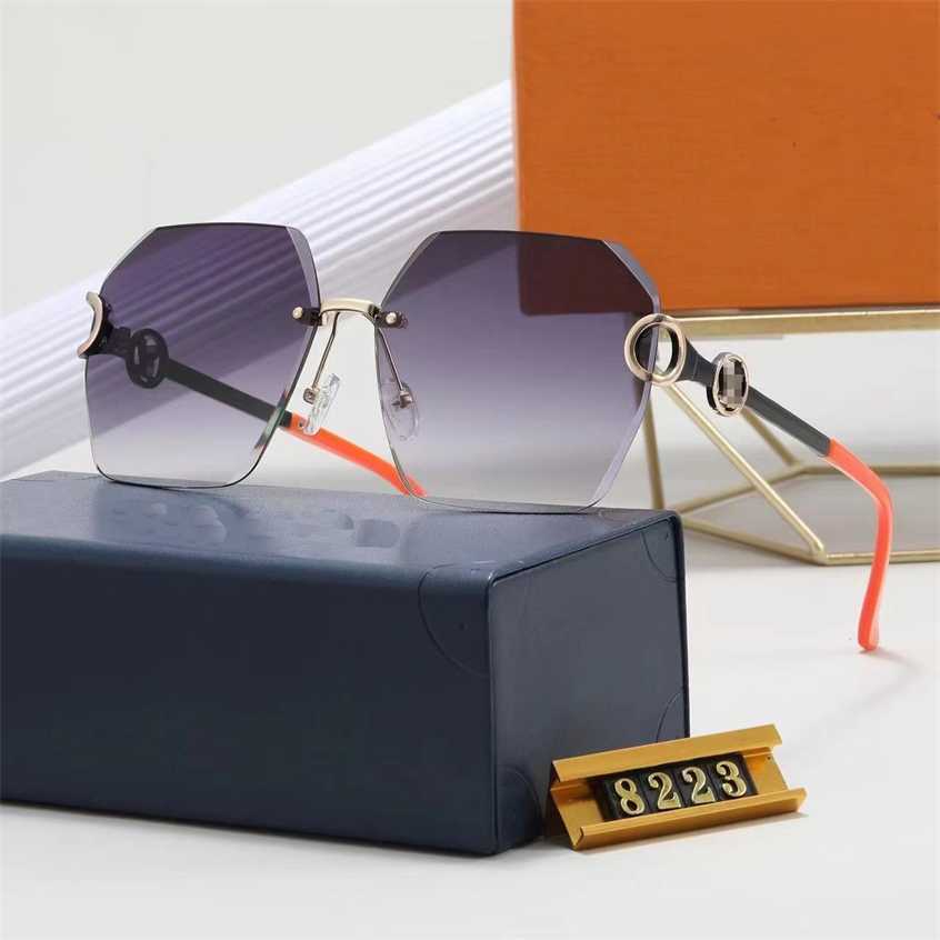

Sunglasses 2023 new New metal frameless cutting edge for women's ins trend personality advanced sense anti-ultraviolet sunglasses