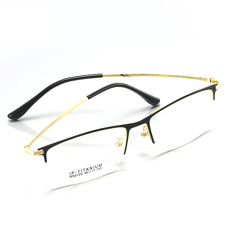 

Men's half frame business rack ultra-light pure titanium prescription mirror high-end simple far look near look glasses personality sedate Korean version glasses