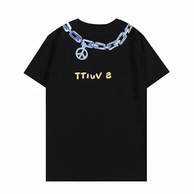 

T Shirts Womens t shirt designer short sleeve fashionable and versatile graffiti printed sweatshirt pure cotton breathable men and wom Ktgd