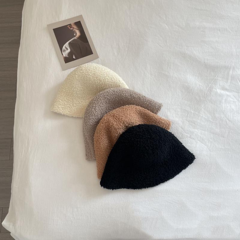 

Caps Hats Winter Plush Hat Solid Color Kids Fisherman Cap born Hat Baby Boy Bebes Accesorios Hats 230313