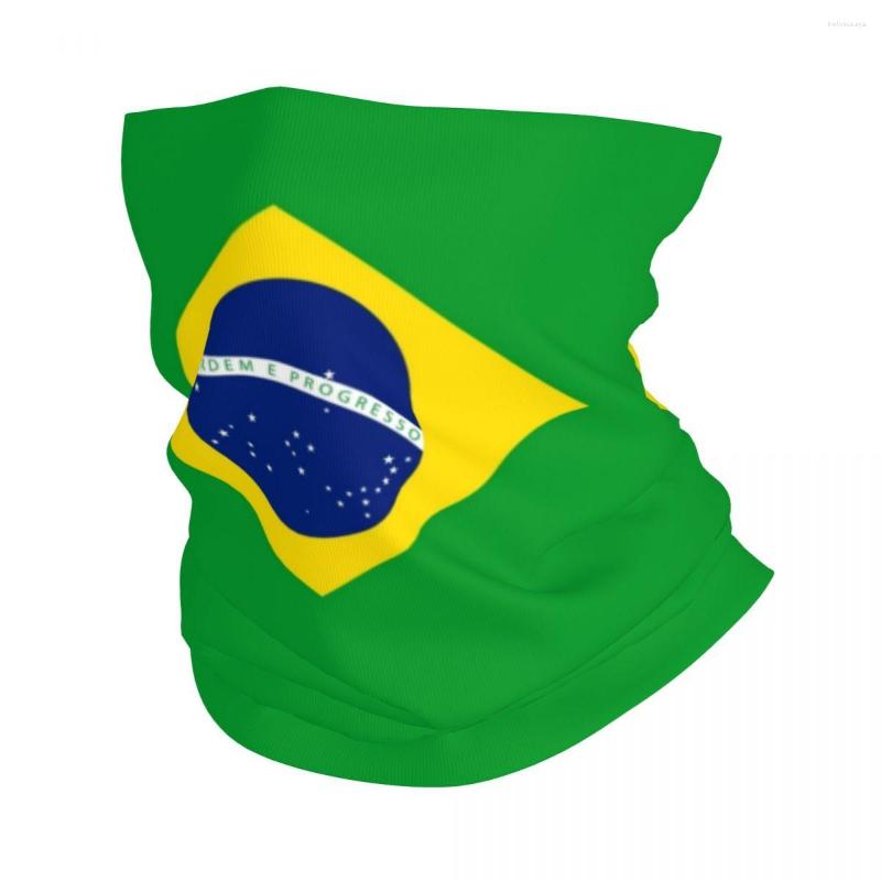 

Scarves Brazil Flag Bandana Neck Gaiter Printed Mask Scarf Multifunctional Headband Hiking For Men Women Adult Washable