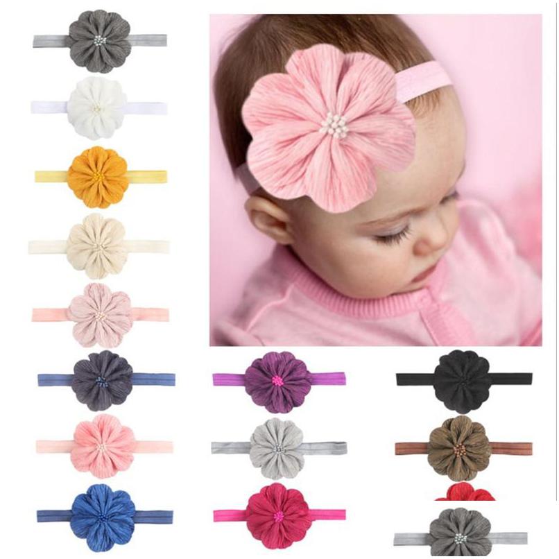 

Hair Accessories Flower Baby Headband Princess Elastic Floral Kids Girl Headbands Turban Children Band Haarband Drop Delivery Materni Dhc4V, As show