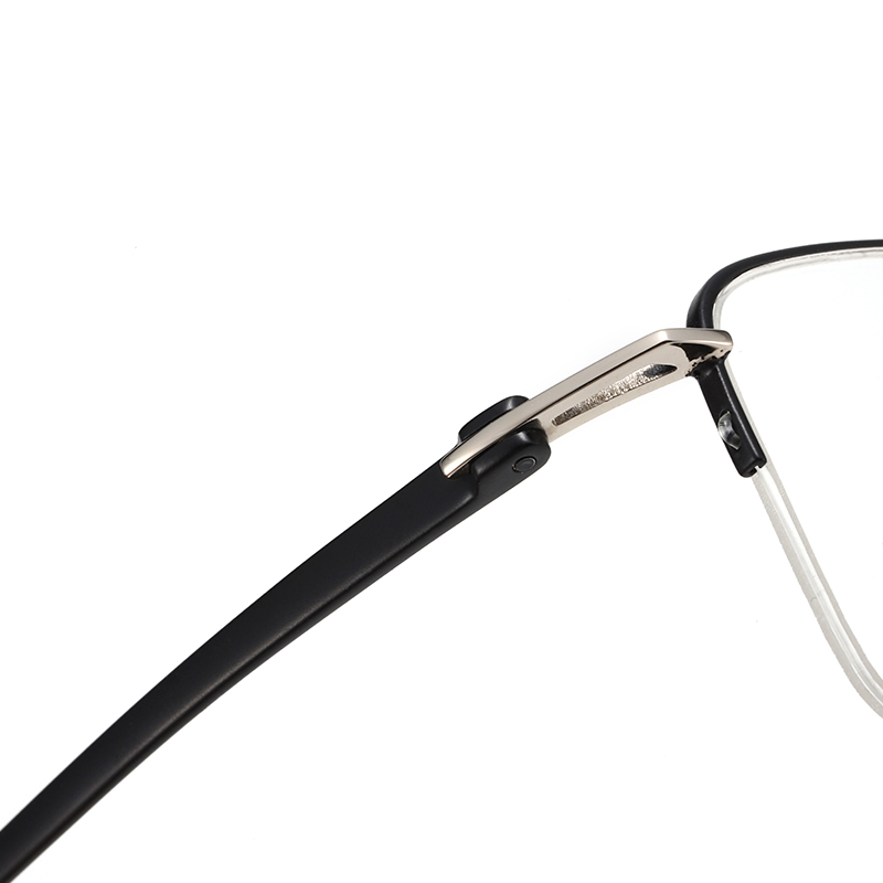 

Pure Titanium Ultra Light Business Semi-Rimless Square Mirror Golden Edge Myopia Glasses Wide Mens Fat Temperament Glasses Factory Simple and generous