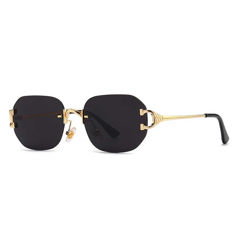 

Sunglasses 2023 new 2A365 fashionable men's and women's small frame personalized metal frameless sunglasses trend
