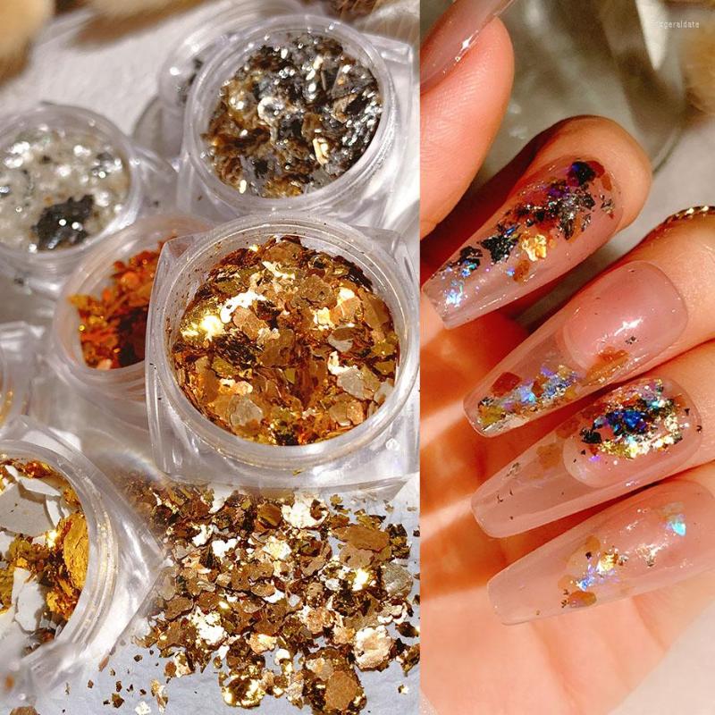 

Nail Glitter 3D Shell Foil Mica Flakes Irregular Abalone Slice Aluminum Sequins Ultrathin Design Decoration SAYMJ01-09