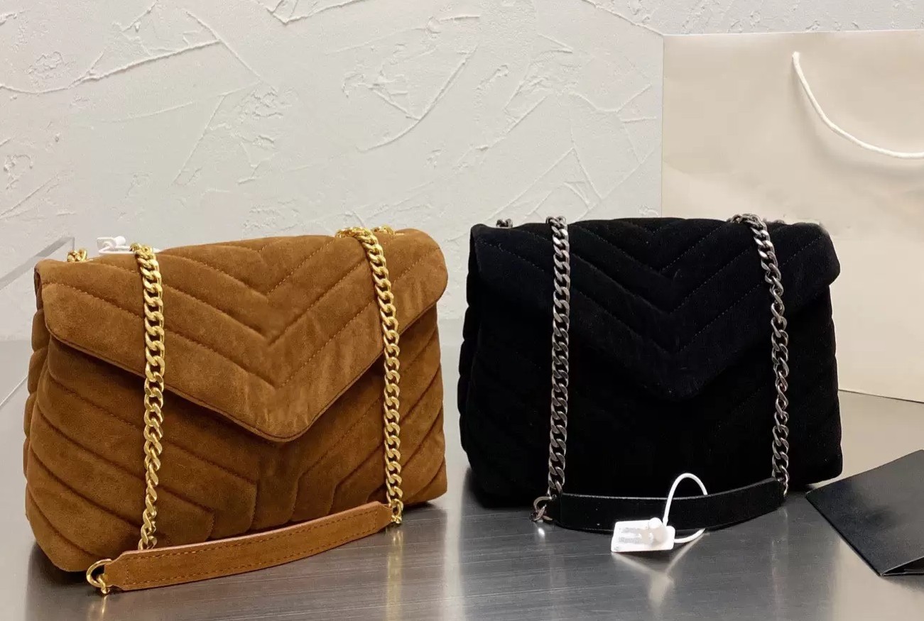 

LOU LOU Superior quality Designer Shoulder Bag deerskin velvet women chain envelope bag Handbags bags Tote bag Shoulders, Customize
