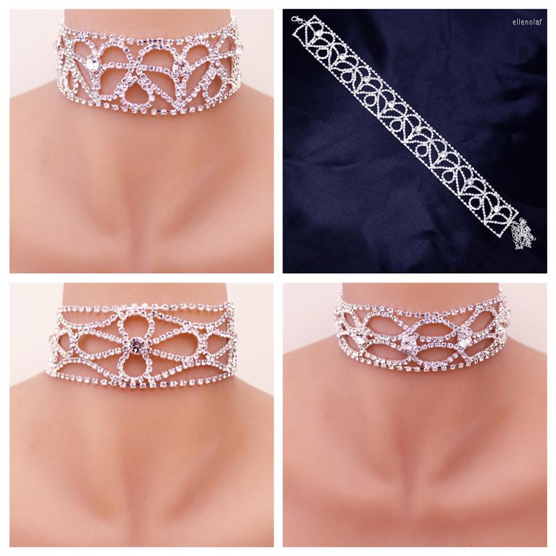

Choker 2023 Selling Rhinestone Petal Crystal Gem Luxury Chokers Collar Chocker Chunky Necklace Women Jewelry Accessories Gift