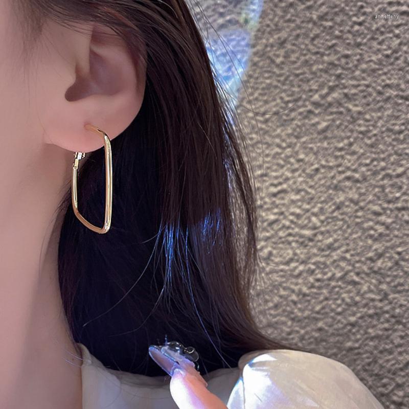 

Hoop Earrings U-Magical Simple Square Geometrical For Women Temperament Gold Silver Color Metal Earings Jewelry Pendientes