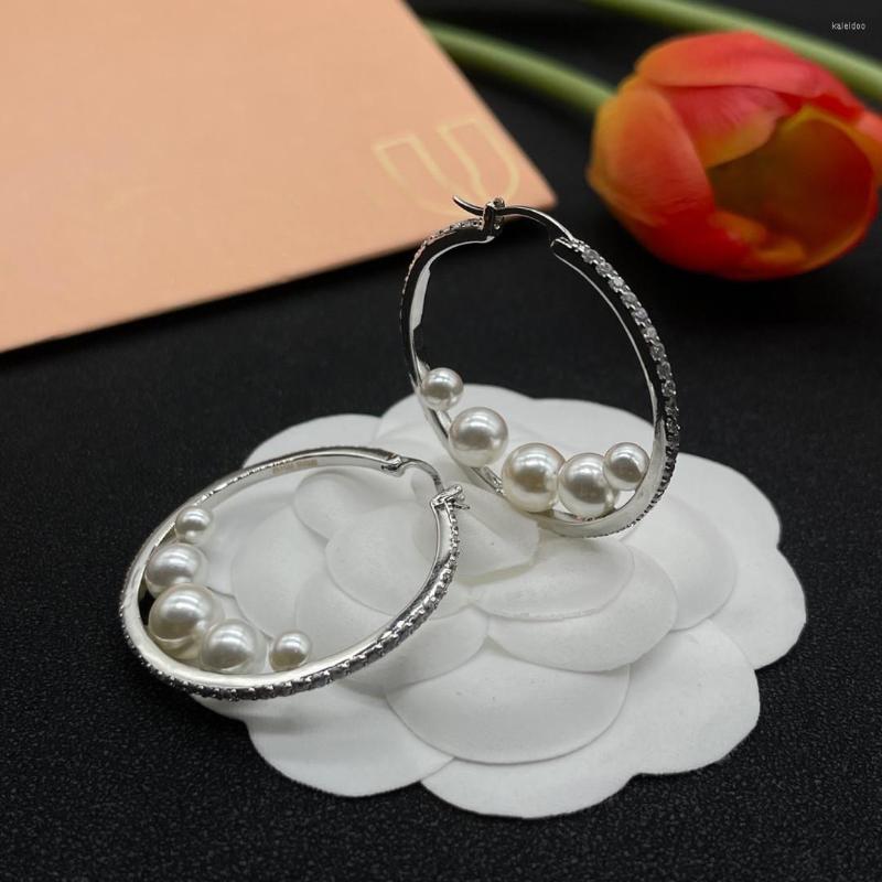 

Hoop Earrings European And American Pearl