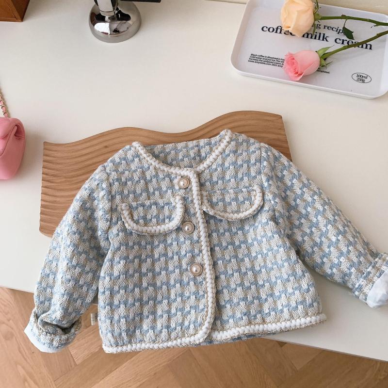

Jackets Spring Autumn Girl Baby Fashion Plaid Coat Boy Children Cardigan Long Sleeve Casual Tops Kid Unique Jakcet Toddler Clothing, Blue