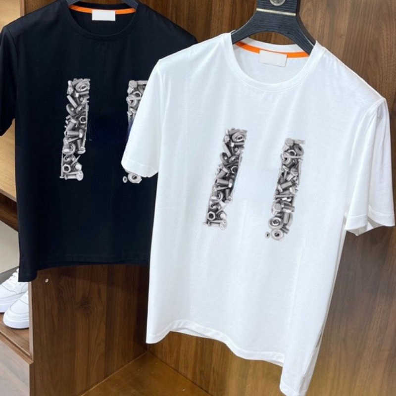 

Summer men's shirt designer t shirt tops luxury T-shirt letter H printed tshirt short sleeve tee hoodie 100% cotton men women plus size clothing round neck T-shirts 3xl 4xl, White