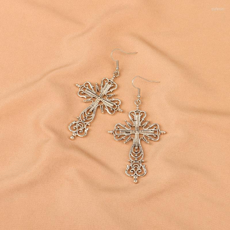 

Dangle Earrings 2023 Gothic Cross Earring For Women Egirl Goth Fashion Aesthetic Drop Vintage Retro Simple Cool Stuff Emo Jewelry