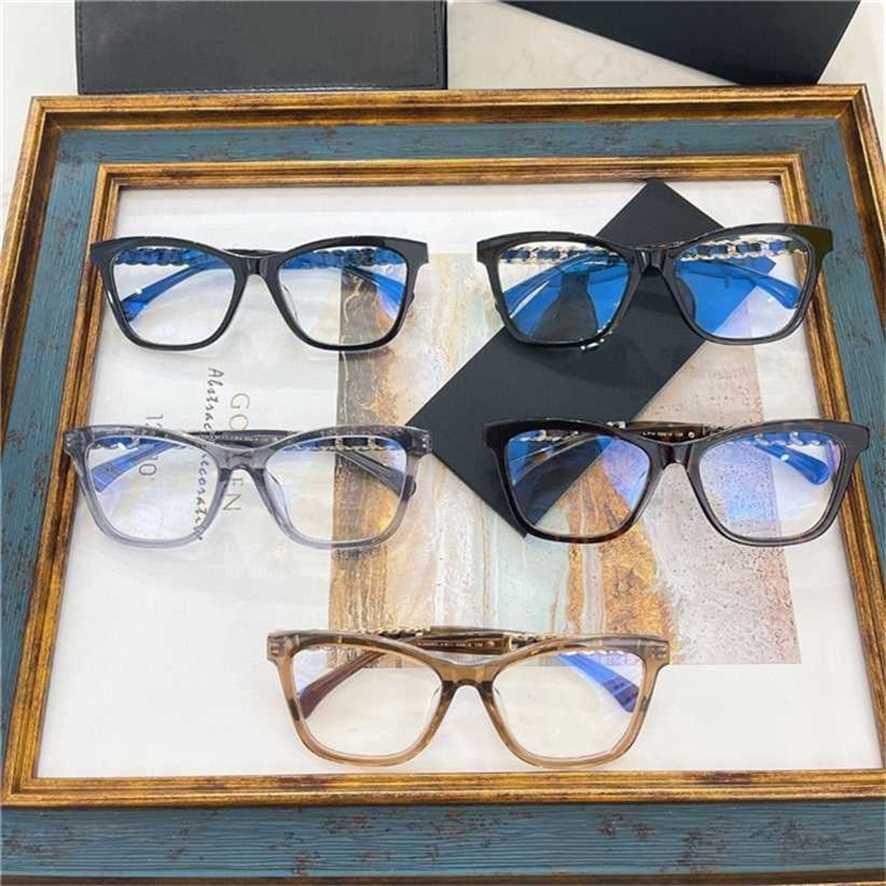 

Sunglasses 2023 new Xiaoxiangjia's box fried dough twist Temple flat lens with the same fashion frame glasses 3429