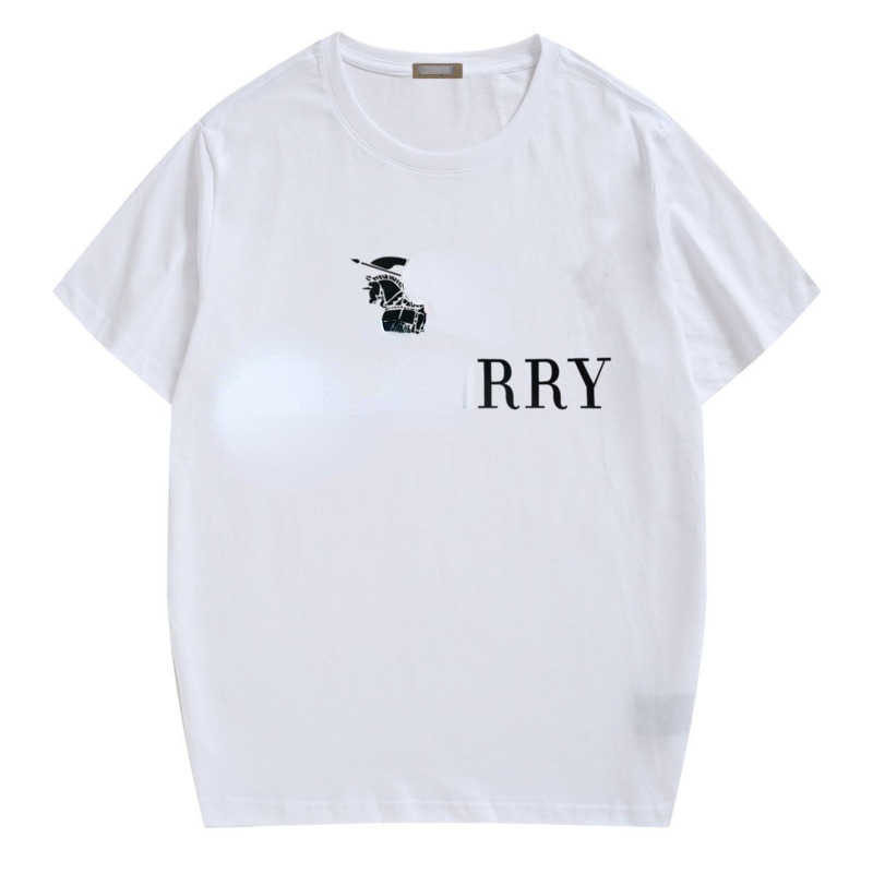 

Summer men' t shirt designer shirts top war horse print luxury T-shirt short-sleeved tee burb 100% cotton men women large size clothing round neck T-shirts pullover, White