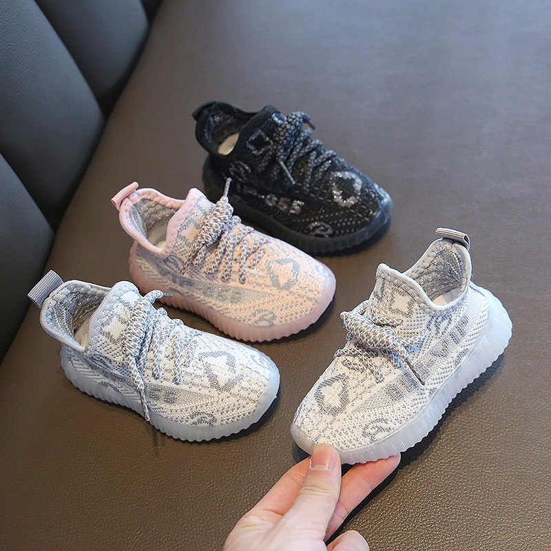 

Children Sneakers Spring and Autumn New Black, Pink, Gray Boys Casual Shoes Breathable Girls Coconut Shoes Soft Soled Baby Toddler Shoes