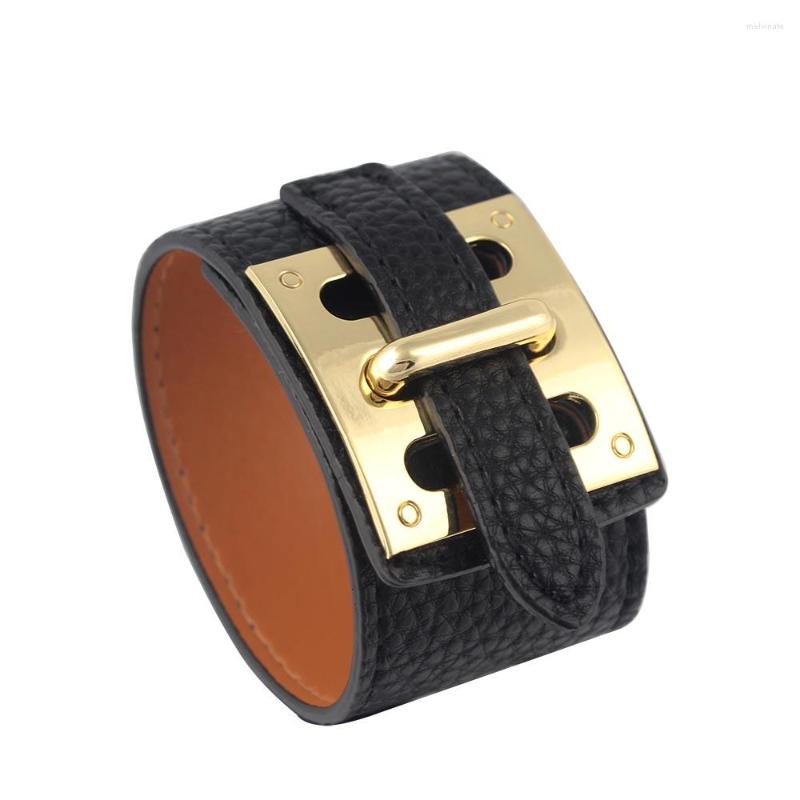 

Bangle Punk Wide Version Ladies Exaggerated Fashion Creative Trendy PU Bracelet