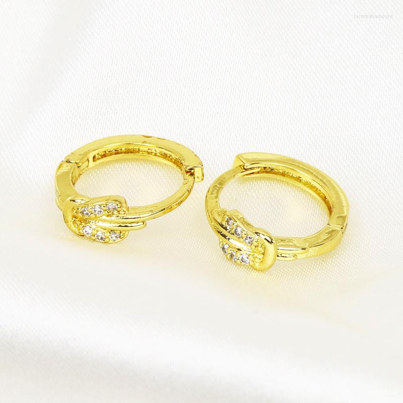 

Hoop Earrings 10 Pairs Zircon Gold Jewelry 18k Plated Women Earring Gift 51895