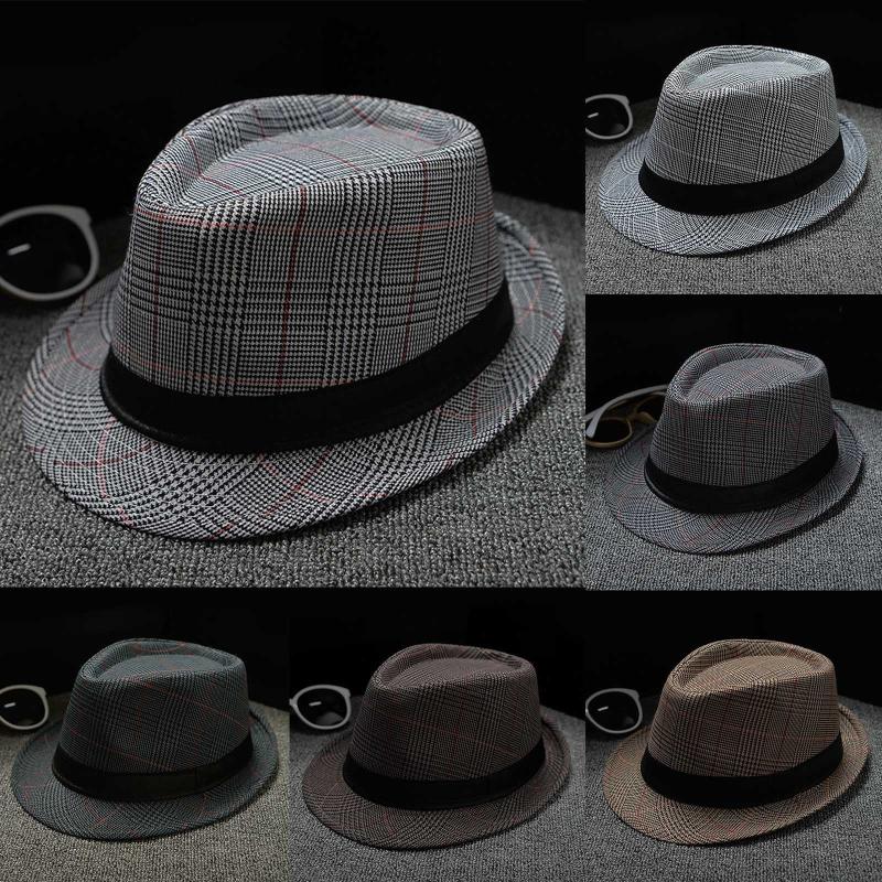 

Wide Brim Hats Hikers Sun Hat Men And Women Retro Jazz Striped Print British Travel HatWide, White