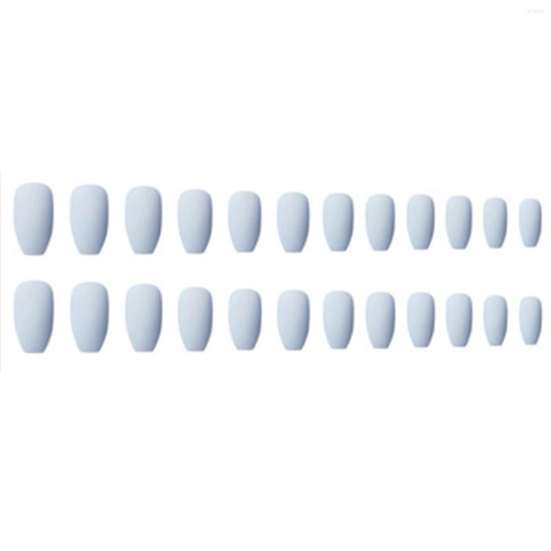 

False Nails 24pcs Matte Ballet Wear Long Paragraph Fashion Manicure Patch Save Time Wearable Nail Supplies, Emerald green